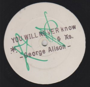 YOU WILL NEVER KNOW - George Alison