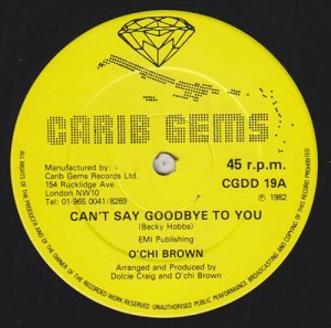 CAN'T SAY GOODBYE TO YOU - O'chi Brown