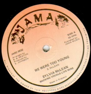 WE WERE TOO YOUNG - Sylvia McLean & Live Wire