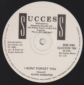 I WONT FORGET YOU - Rupie Edwards